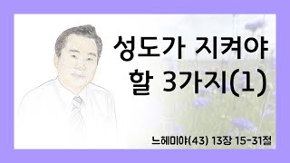 성도가 지켜야 할 3가지(1) (느헤미야 13장 15-31절), 분당샛별교회 이한규 목사