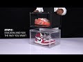 Sneakare.com Black Side Drop Sneaker Crates Installation Video | Black Shoe Storage Box Assembly