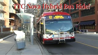 Toronto TTC Route 63B Ossington - Nova Hybrid Bus Ride! 2/10/2023