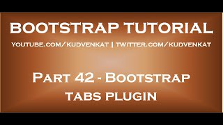 Bootstrap tabs plugin