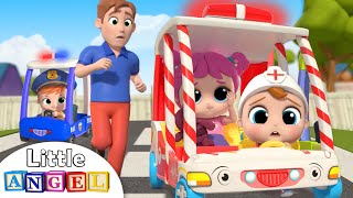 Wheels on the Ambulance | Be Safe on the Road Song | Little Angel Kids Songs & Nursery Rhymes
