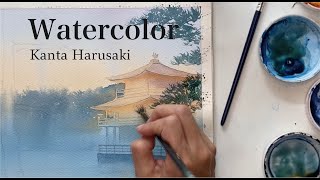 Harusaki  Watercolor    春崎幹太　水彩画　金閣寺