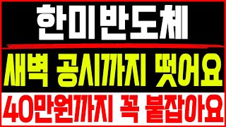 한미반도체 주가전망] 새벽 공시까지 떴다  한미반도체 사고 제대로 치네요  40만원까지 꼭 보유하세요  한해 농사 끝납니다  []한미반도체 한미반도체주가 한미반도체목표가