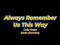 Always Remember Us This Way❤️ Lady Gaga ❤️Male Karaoke