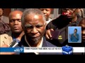 Former President Thabo Mbeki speaks after voting