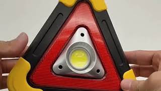 HB-6609 10W Multi-function Portable Triangle Shape Solar Powered COB LED Work Light