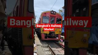 Thrill Seekers Beware: Exploring Bangkok’s Railway Market #shorts