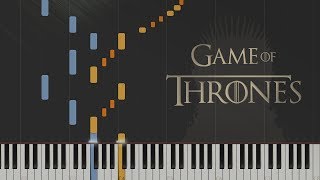 Game of Thrones - Main Theme \\ Synthesia Piano Tutorial