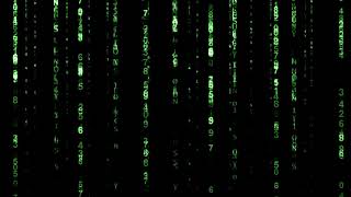 Matrix Binary Code Falling Rain Particles Loop Motion Background