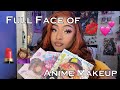 Full Face of Anime Makeup and Yapping