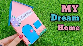 How To Make a beautiful Paper House /DIY Miniature paper House / paper doll house / paper house /DIY