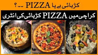 Karachi's Unique Pizza Karahi | Unique Food Combination | Pizza Karahi | Street Food | Karachi Food