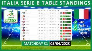 SERIE B TABLE STANDINGS TODAY 2022/2023 | ITALIA SERIE B POINTS TABLE TODAY | (05/04/2023)