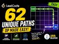 LeetCode 62 | Unique Paths | Dynamic Programming Explained | Java Solution