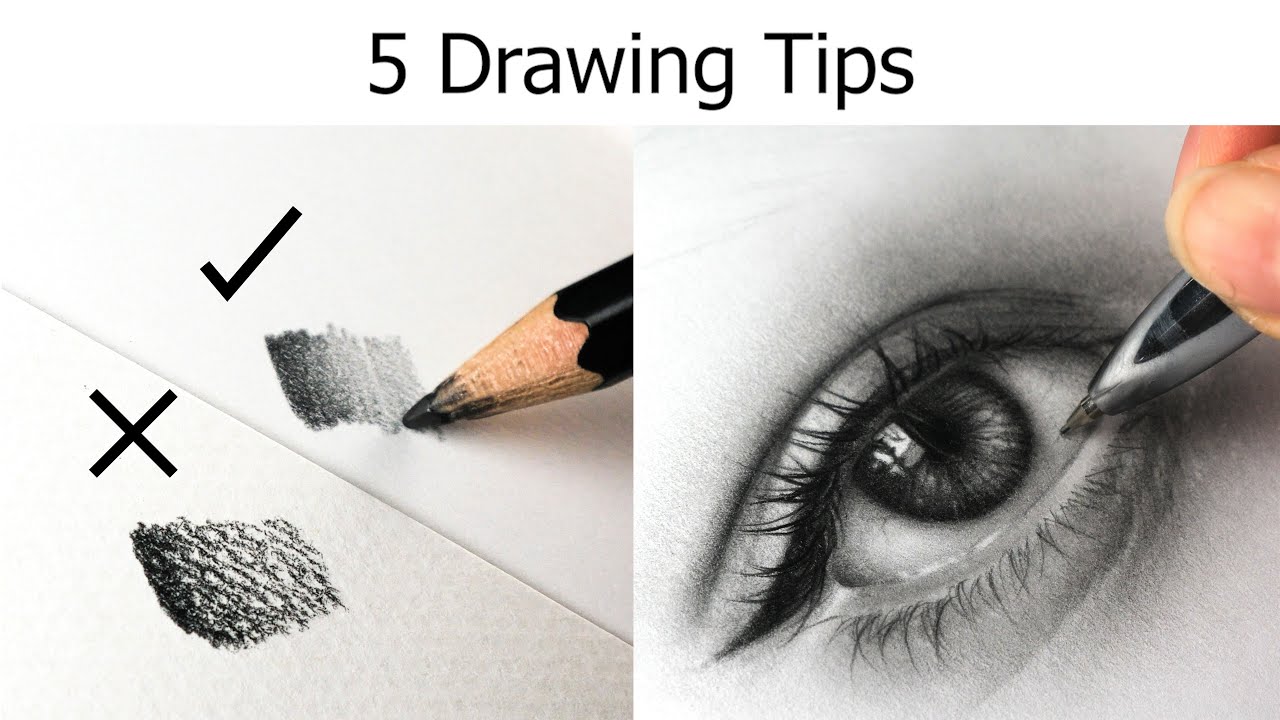 5 Easy Tips For Drawing Realistic Face And Hair - YouTube