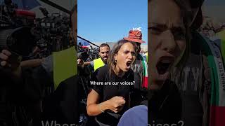 Protester at the Egypt-Palestine border confronts CNN international correspondent Clarissa Ward