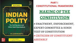 (V4) (Enactment, Enforcement, Hindi Text of Constitution, Expert Comm) Indian Polity by M Laxmikanth