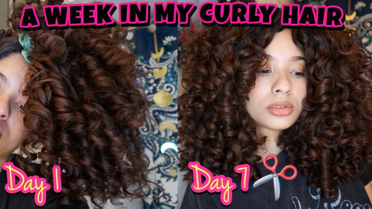 A WEEK IN THE LIFE OF MY CURLY HAIR 2C/3A/3B | Washday-day7 Routine ...