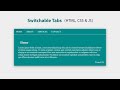How To Create Tabs Using HTML,CSS & JavaScript | Switchable Tabs