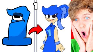CRAZIEST NUMBER LORE GLOW UP TRANSFORMATIONS EVER!? (ALPHABET LORE vs NUMBER LORE!)