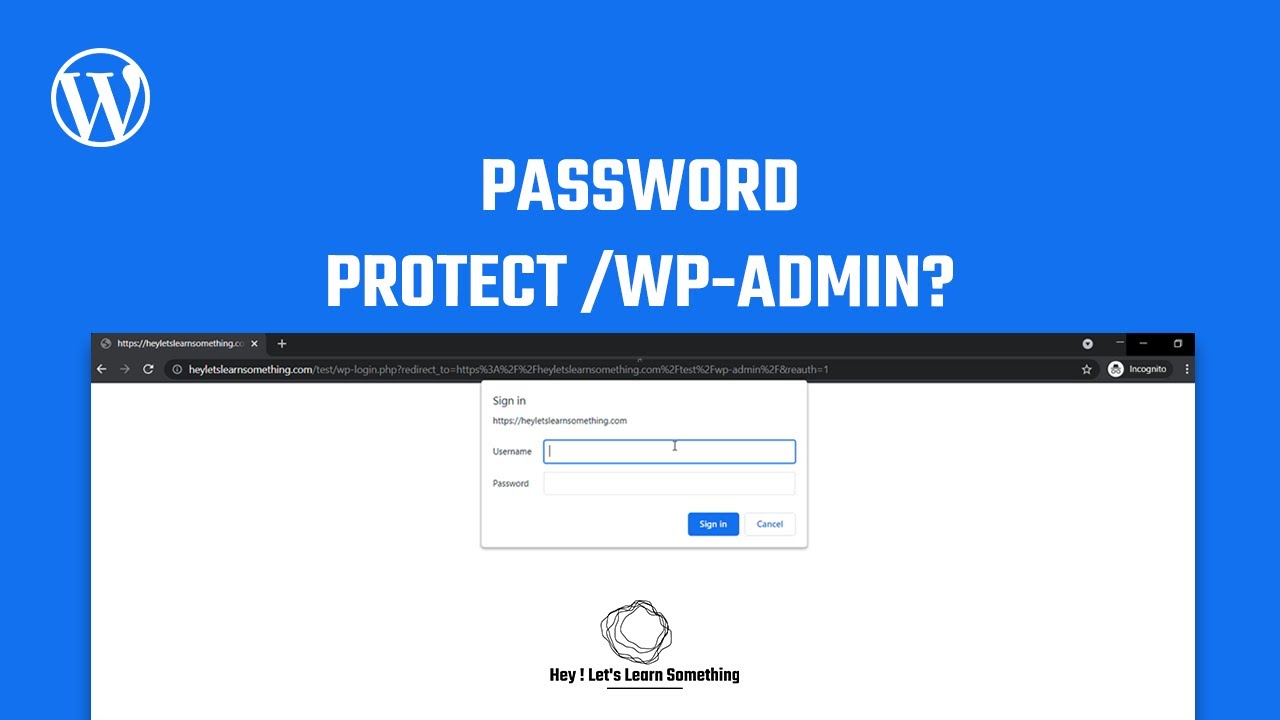 WordPress Login: How To Password Protect Wp-login.php /wp-admin Using ...