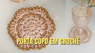 PORTA COPO EM CROCHÊ - Sousplat de Crochê