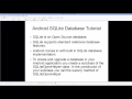 Android SQLite Database Tutorial 1 # Introduction + Creating Database and Tables Part 1   YouTube