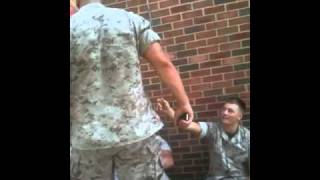 After being hit marine freaks out