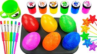 Satisfying Video Rainbow Mixing All Lollipop & Color EGGS From Rainbow Magic Chocolate Cutting ASMR