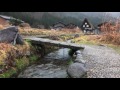 little water channel in shirakawago village japan