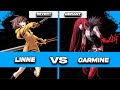 UNDER NIGHT IN BIRTH 2 SYS:CELES, Linne vs Carmine (Revert vs Defiant) UNI2 Replay