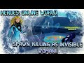 SPAWN KILLING AS INVISIBLE WOMAN BEFORE HER REVAMP | HEROES ONLINE WORLD!!