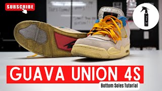 How To Clean Bottom Soles Using The Nu Antidote | Guava Union 4s Bottom Sole Cleaning