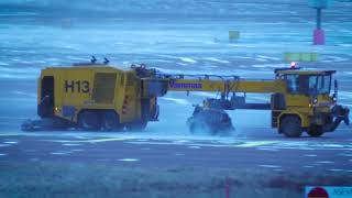 Runway Snow Clearing with Multiple Plows and Brushes at EFHK/HEL