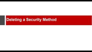 Admin Management: Set Security Method using KRIS Record and Document Management System