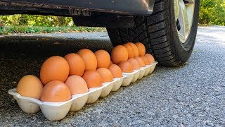 Crushing Crunchy & Soft Things by Car! EXPERIMENT CAR vs EGGS (Compilation)
