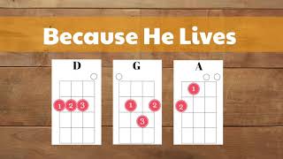 Because He Lives | Easy Ukulele Tutorial with Lyrics \u0026 chords