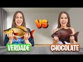 COMIDA DE VERDADE VS COMIDA DE CHOCOLATE!! 🍫