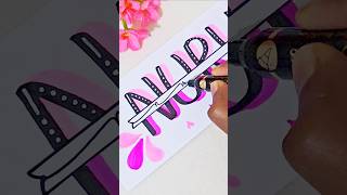 😍Beautiful Name lettering Ideas #shorts #ytshorts #calligraphy #nameart