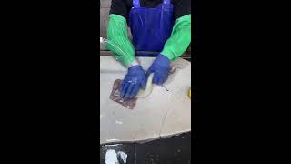 Skillful fresh fish processing