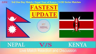 LIVE-  Nepal vs Kenya 3rd One Day Match | [[Fastest]] Ball by Ball Update with Nepali Commentary 977