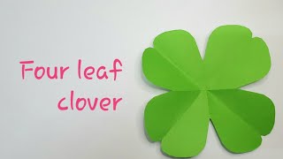 St.patrick day craft-4 leaf clover in just 2 steps.