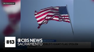 Thief steals giant American flag from Camping World in Roseville