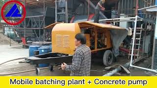 How to use mobile concrete mixing plant and concrete pump together