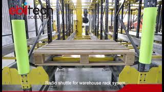 EBILTECH radio shuttle for heavy duty pallet storage