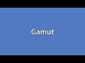 Gamut Meaning