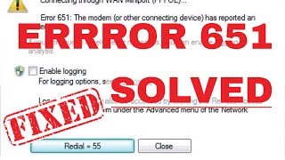 How to Fix Error 651 in Windows and Broadband Connection