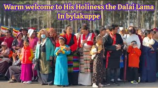 His Holiness the Great 14th Dalai Lama has  arrived in bylakuppe on 05 January 2024.