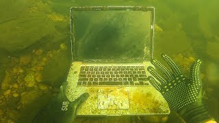 Found Macbook, Apple Watch and a GoPro Underwater in River! (Scuba Diving)