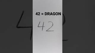 How to draw a dragon. You need only numbers 4 and 2 .  #shorts #pencildrawing #pencilart #dragon